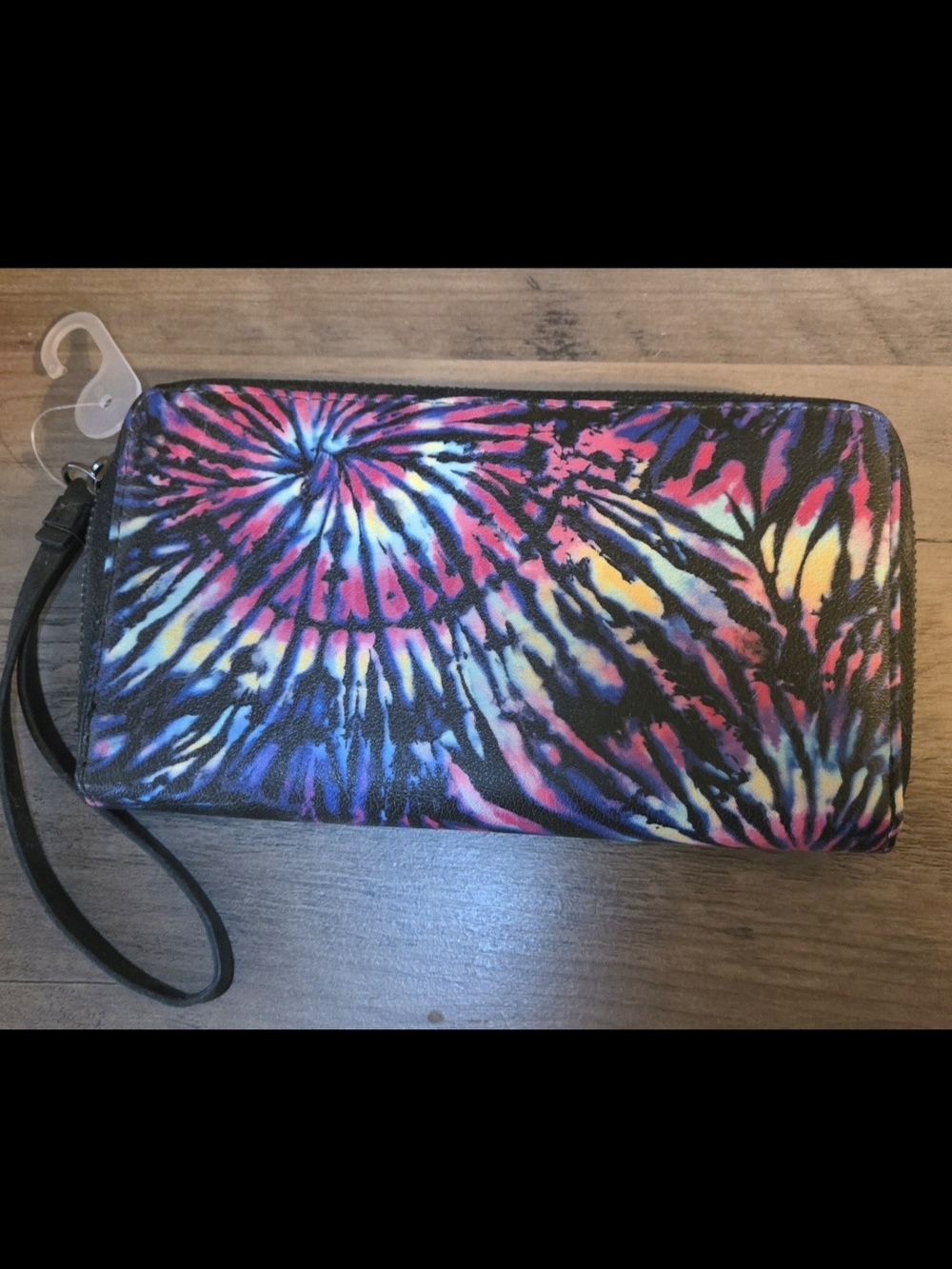 Tie Dye Zip-Around Travel Clutch Wallet